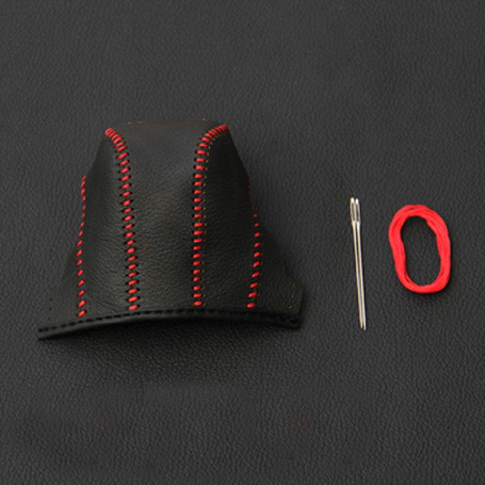 Leather Car Gear Shift Collars for Hyundai Tucson 2015 2016 2017 2018 AT Gear Head Shift Knob Cover Accessories