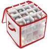 64-Grid Baubles Storage Box Translucent Xmas Ornament Storage Box  Holiday