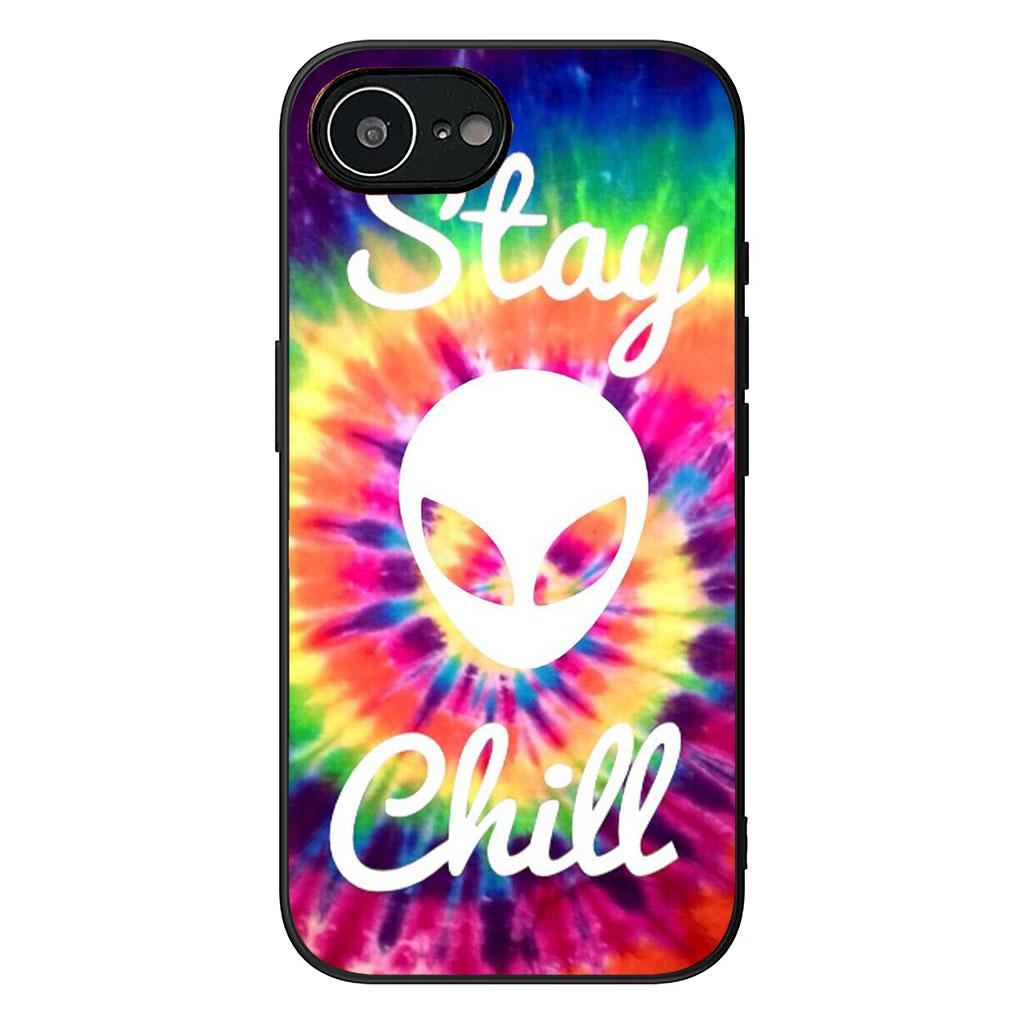 

Trippy Tie Dye Peace Alien Phone Cover Case for OPPO A54 A40 A60 A80 A18 A16 A17 A38 A78 A79 A57 A55 A96 A15 A12 Casing OPPO A40 4G