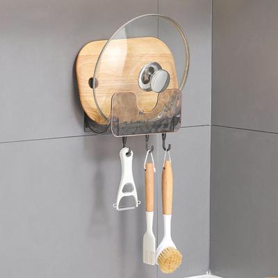 Duvara Monte Tencere Kapağı Tutucu Çıkarılabilir Kancalarla Yumruksuz Yerden Tasarruf Sağlayan Mutfak Dolabı Kapı Düzenleyici