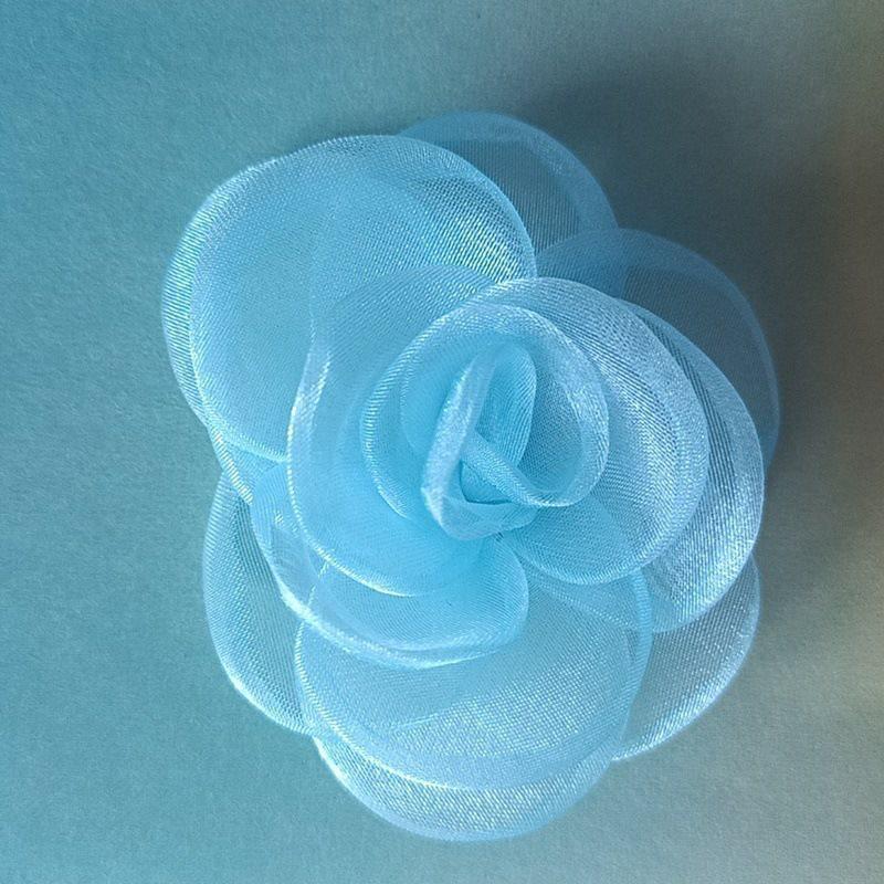 Korean Style 15-Piece Gauze Snow Fabric Flowers for DIY Clothing, Hair Clips, Jewelry Accessories