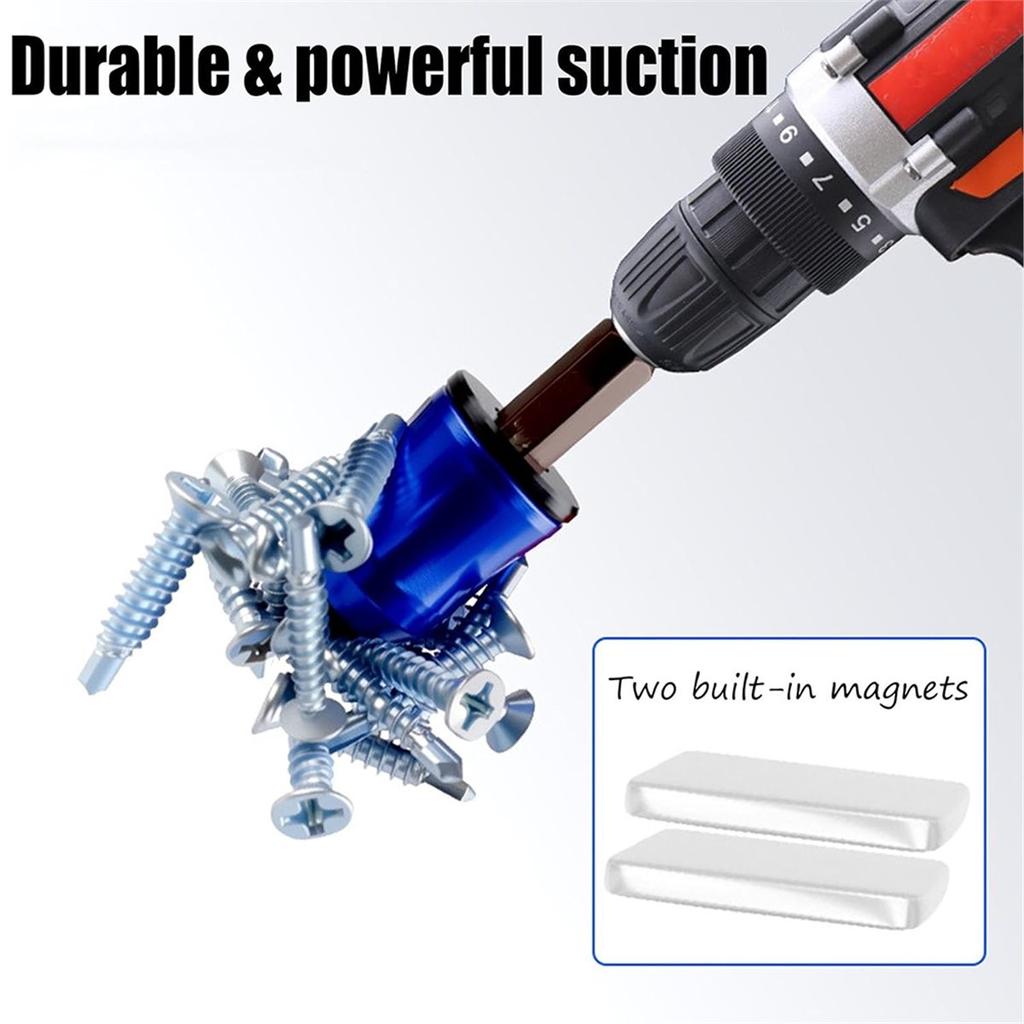 2026 New Magnetic Screw Ring, Magnetic Ring Screw Holder with Anti-Slip Design Removable Coil for Drill Tools Repairs 3PCS
