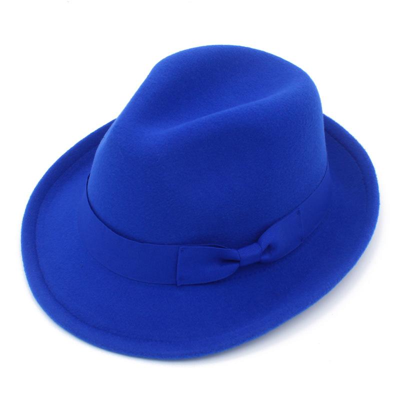Autumn and winter fashion versatile top hat hot British style jazz hat retro wool felt gentleman's hat