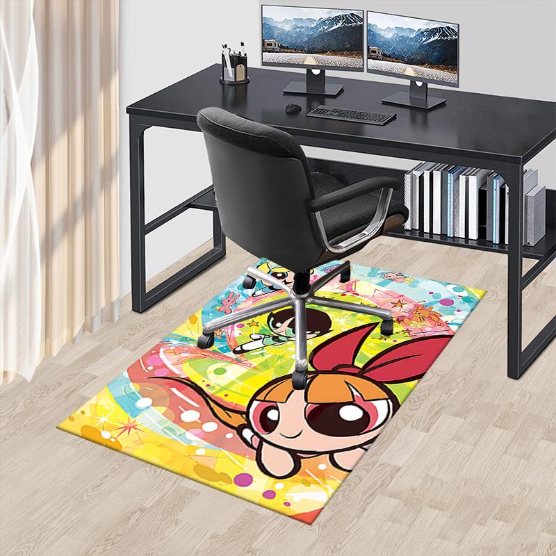 1pc Powerpuff Girls Adventure Carpet Rug for Bedroom Living Room Decor Sofa Home Game Area Rug Non-slip Floor Mat. D72201189