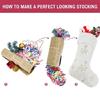 Winter White Christmas Stocking Hanging Bag Decoration Soft Textured Design Gift Storage Holiday Essential