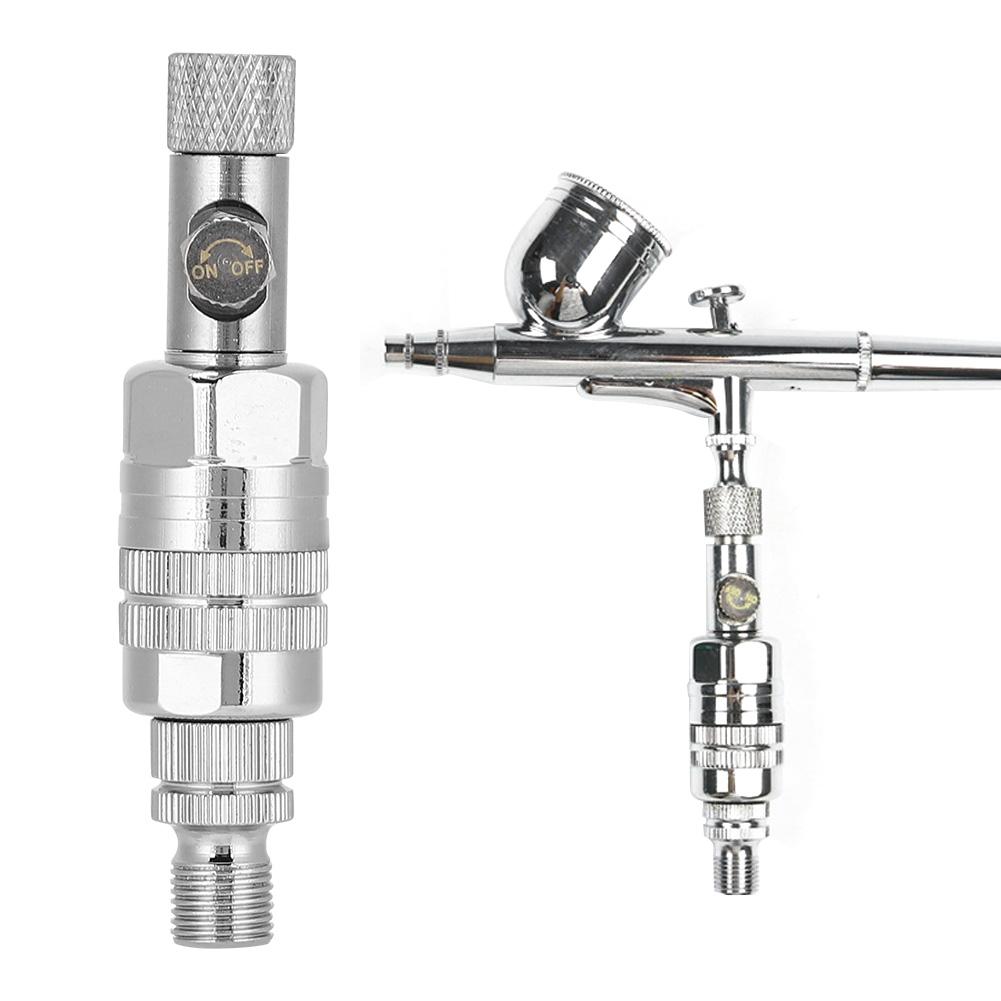 Mini Air Filter Airbrush Moisture Water Trap Adjustable Airflow Control Valve Coupling Fitting