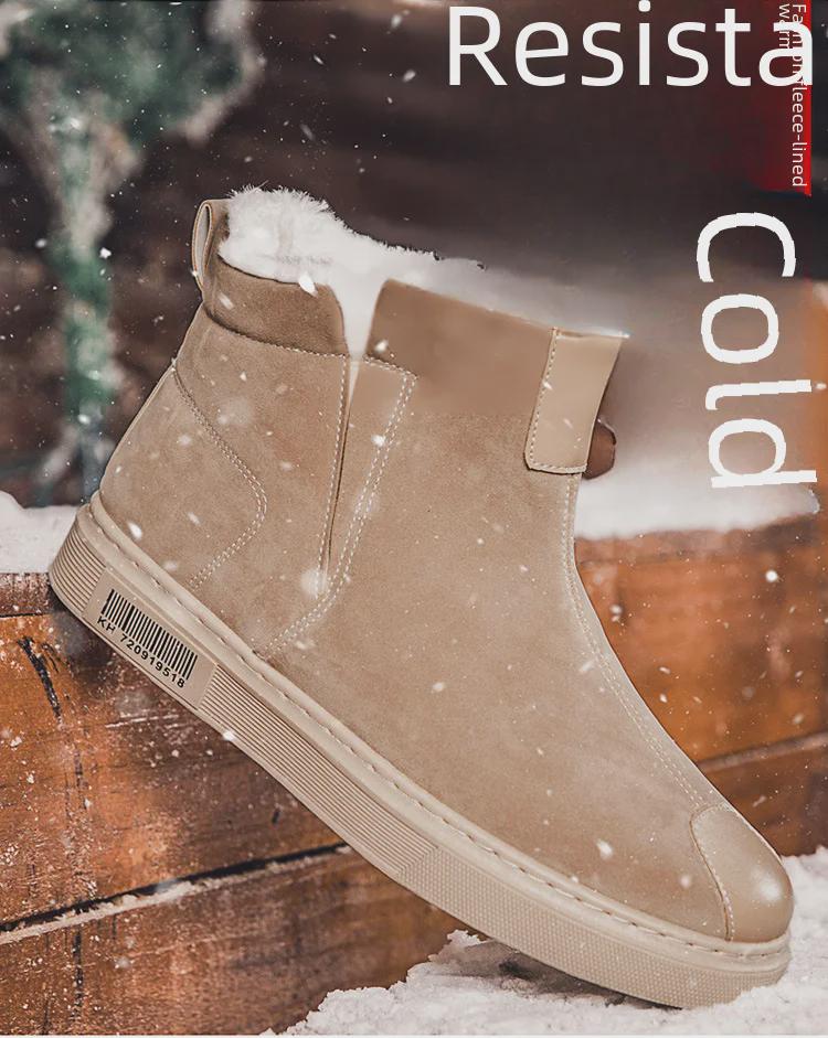 Cross-Border Trend: Men's and Women's Velvet-Lined Winter Boots - Warm Snow & Martin Styles