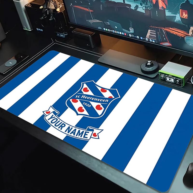 SC Heerenveen Druck Kissen Rutschfest Laptop Tablet Großes Mauspadd XXL Matte Mini-PC Spielmatte Mit Verriegeltem Rand