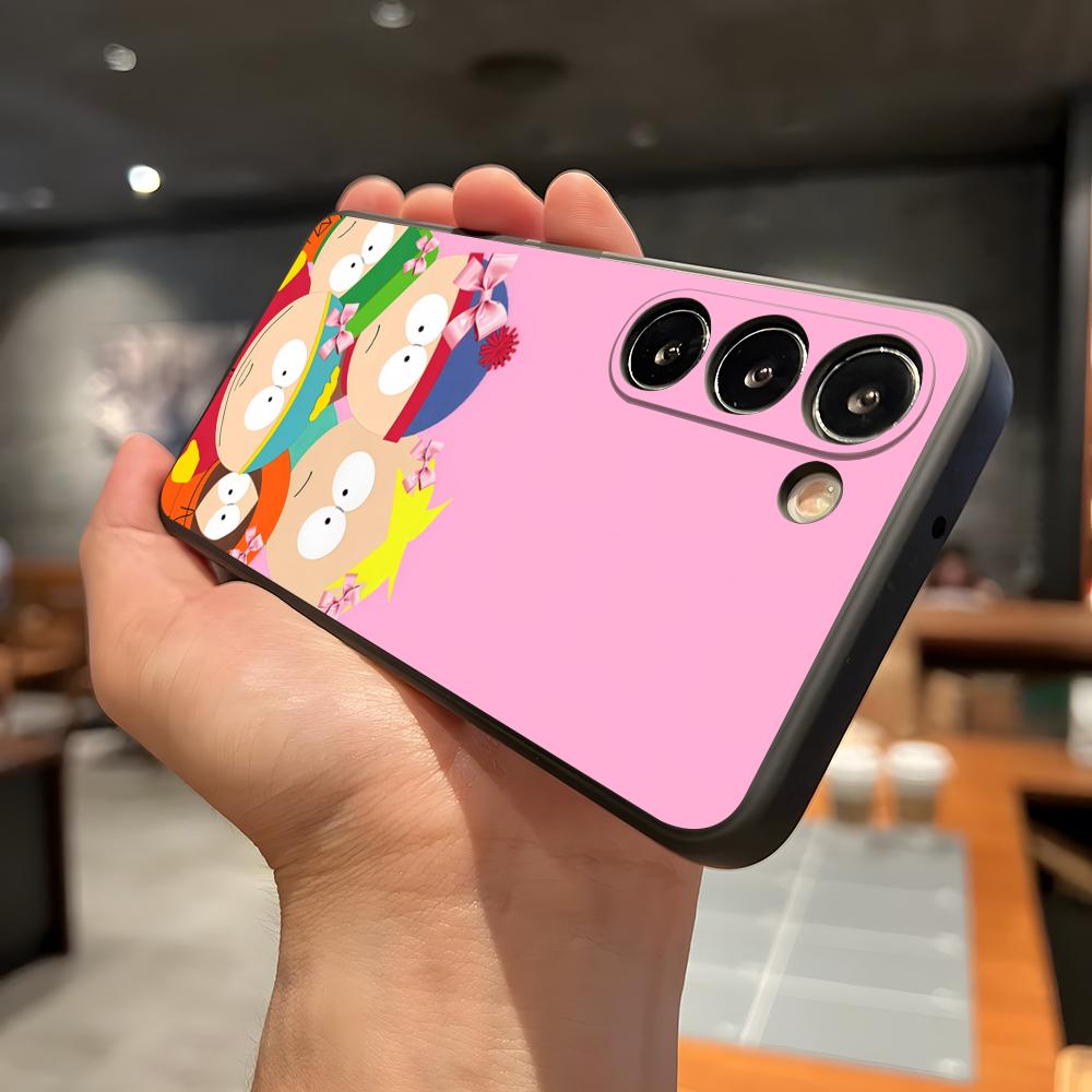

Funny S-South P-Park Phone Case For Samsung A56 A36 A26 A16 A15 A25 A35 A55 A14 A34 A24 A54 Black Soft Shell Samsung A05