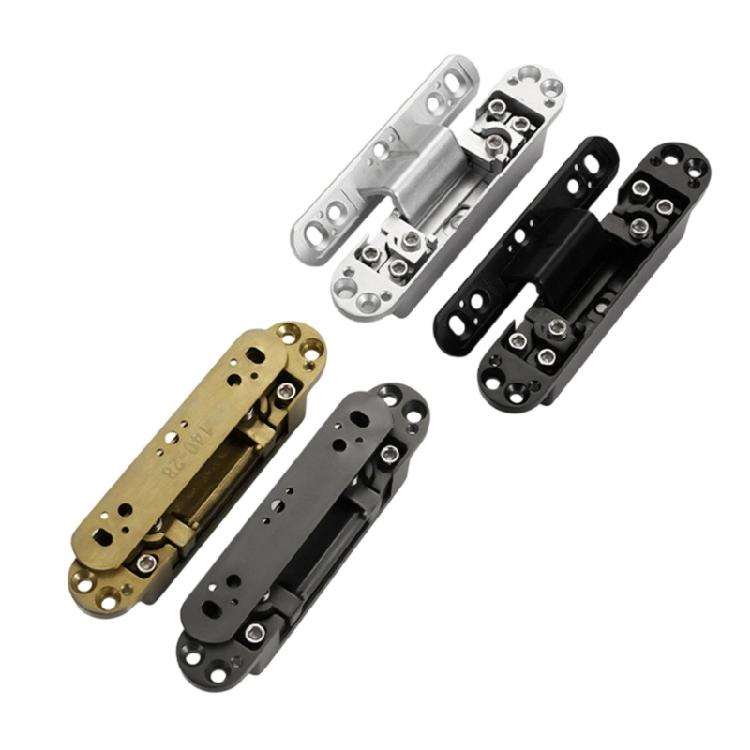 Aluminum Alloy Furniture Hinges Adjustable Butt Hinge 125 Degree Swing Concealed Hinge for Wood Door, Folding Door
