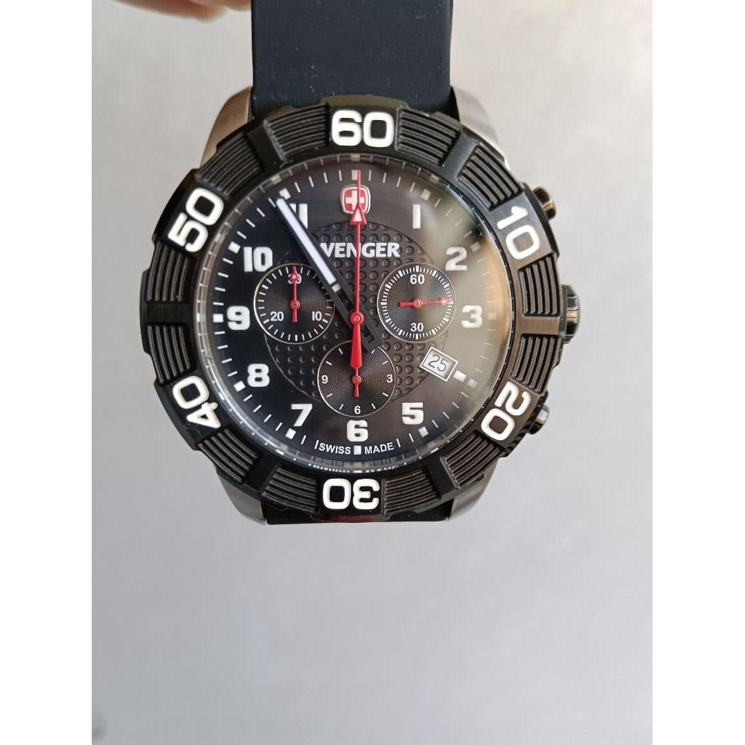 Used Wenger Roadster Chronograph Watch Black In operation