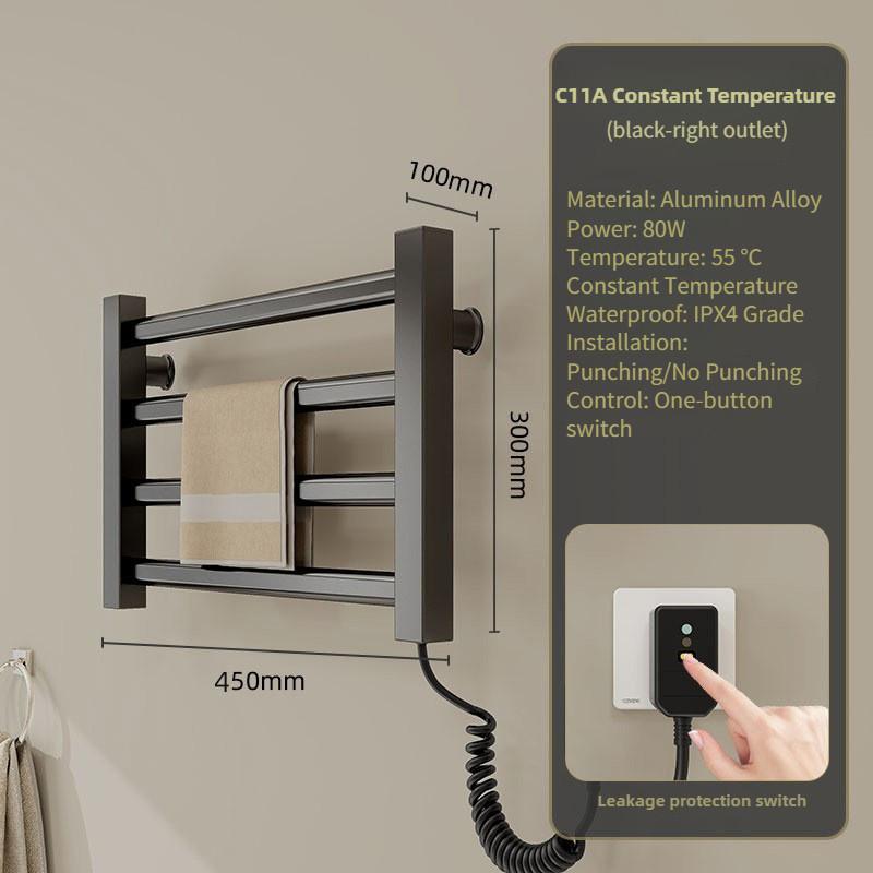 Intelligent Constant Temperature Drying Equipment Aluminum Alloy Towel Storage Rack Household Bathroom Electric Towel Rack