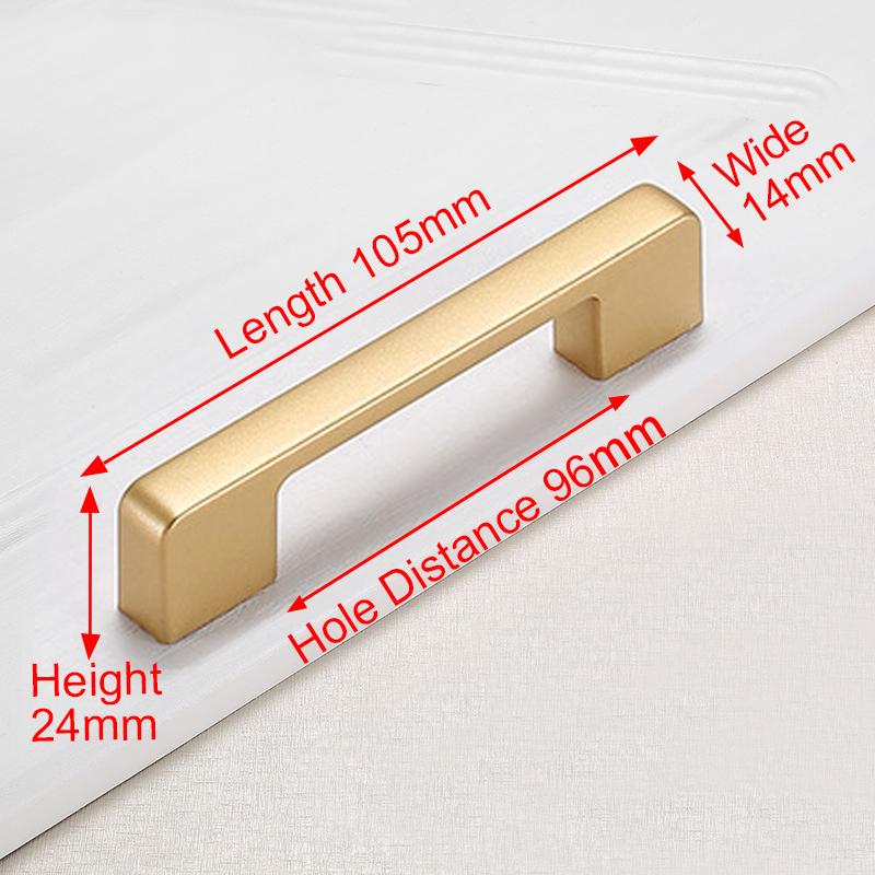 KAK Europäischer Stil Mattes Gold Schrankgriffe Massive Aluminiumlegierung Küchenschrank Griffe Schubladengriffe Möbelgriff Beschläge
