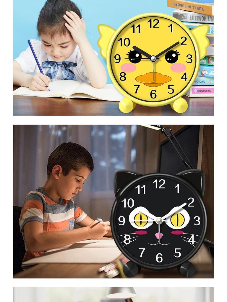 Cartoon Cute Chick Silent Alarm Clock for Kids' Bedrooms - Creative and Lovely Design