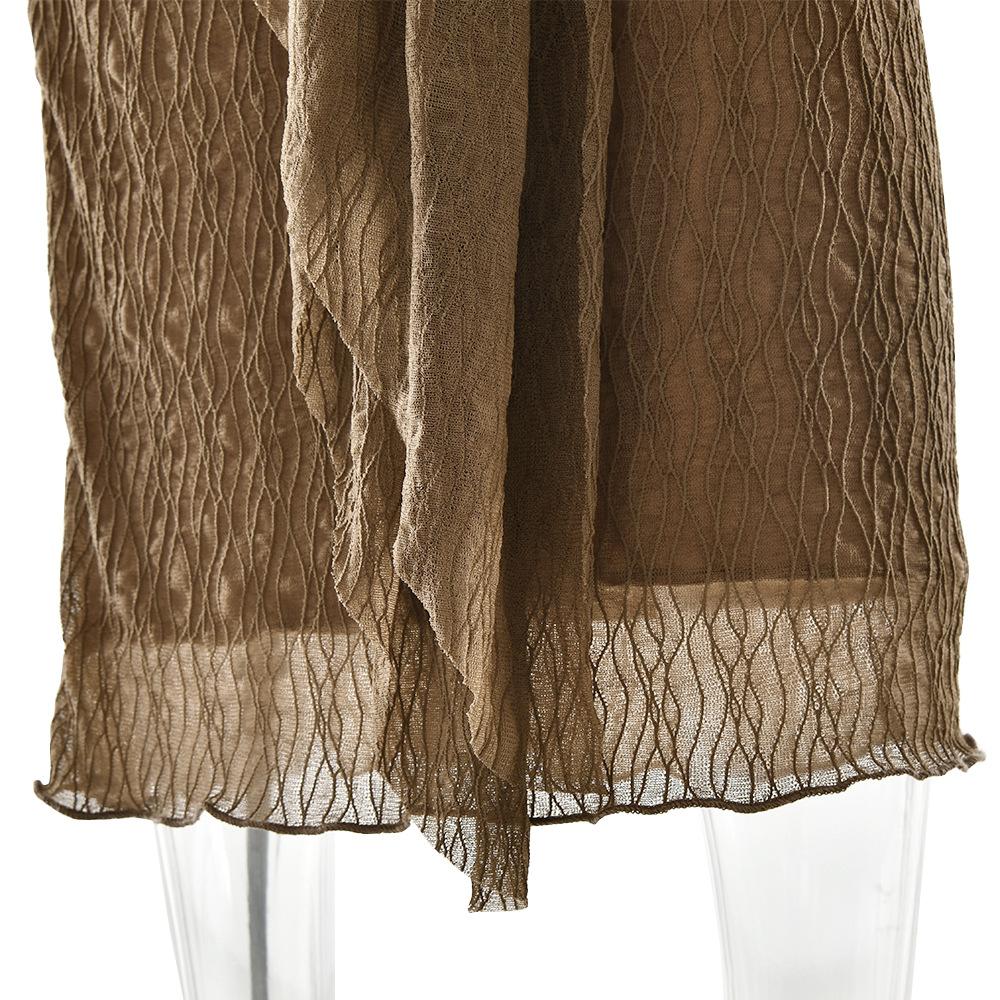 Abito da Donna alla Moda di Alta Gamma a Maniche Lunghe con Scollo Rotondo Slim Fit per Autunno Inverno Abito Lungo da Donna per Strada Spiaggia Festa