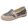 Mom shoes spring and summer light breathable shoes linen printing low-top comfortable casual shoes