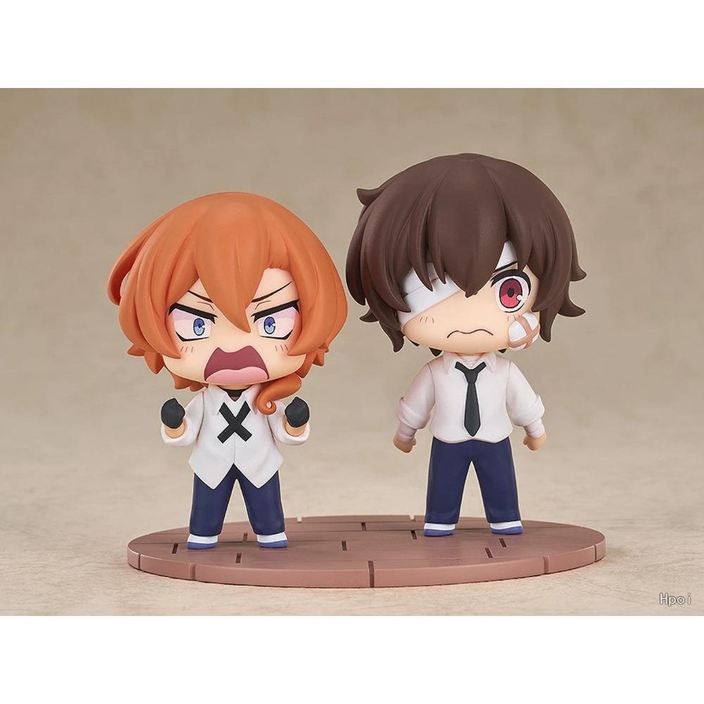 8CM Anime Bungou Stray Dogs Wan! Figure Dazai Osamu Nakahara Chuuya Qset Fourteen Year Old Ver Model Toy Doll Ornaments PVC Gift
