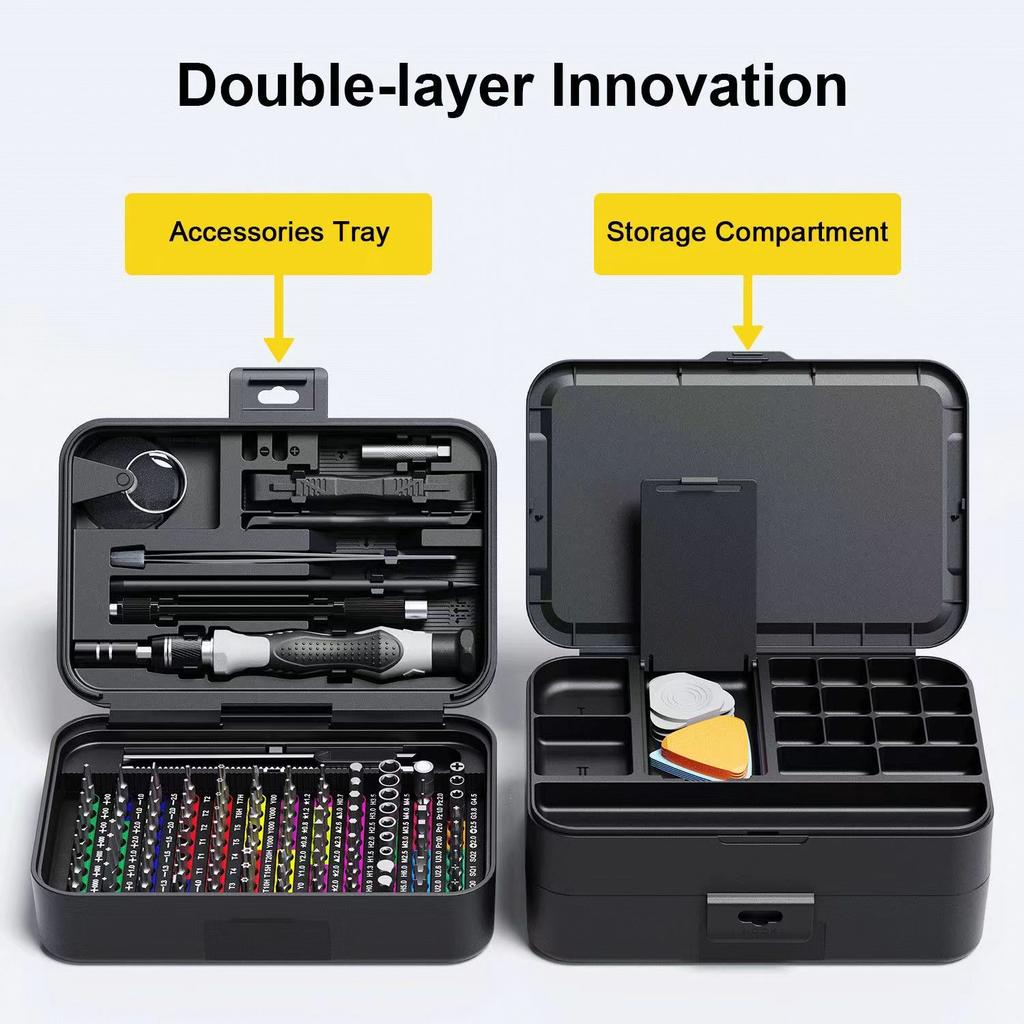 132 In 1 Precision Screwdriver Set Professional Hand Tool Kit Magnetic Torx Phillips Bits for iPhone Xiaomi Watch Camera Drone