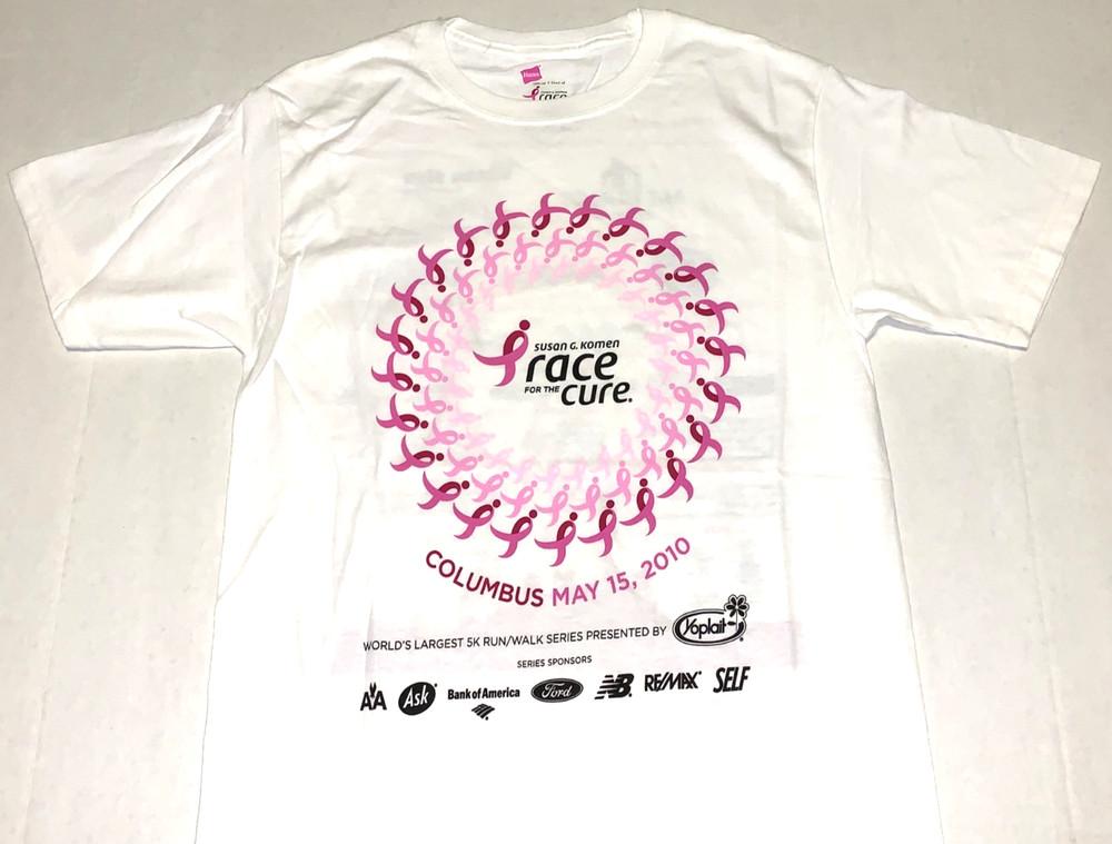 

Rare Vintage 2010 Susan G Komen Race For The Cure Columbus Ohio T-Shirt New! LG Unisex T-Shirt L