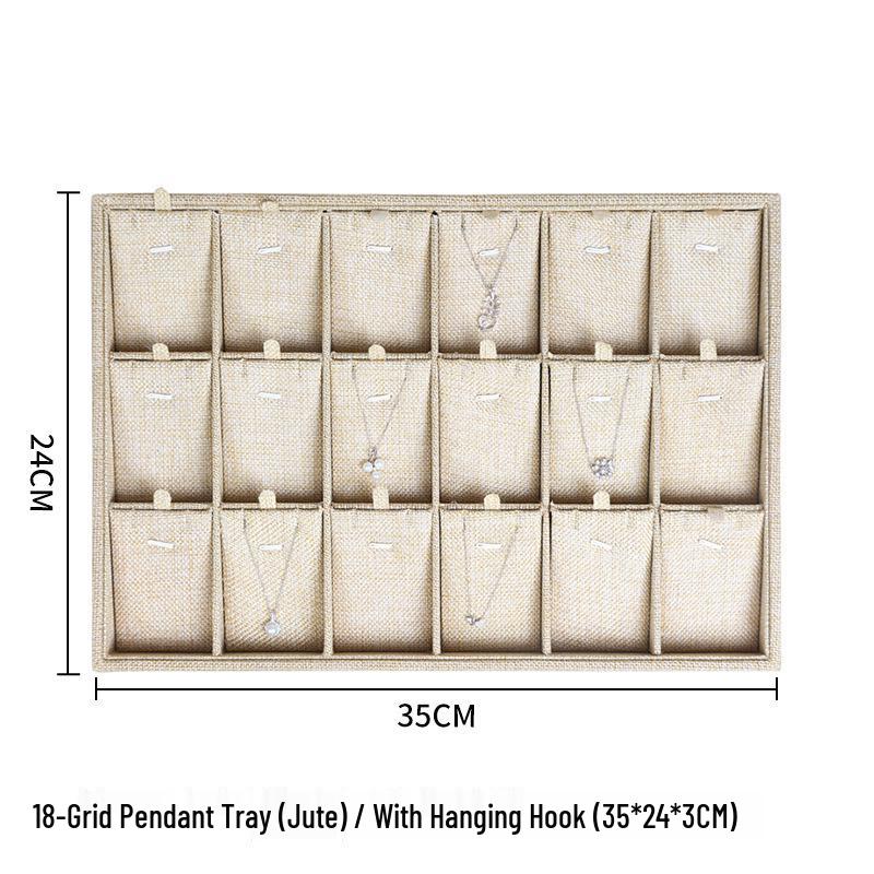 Wall-Mounted Jewelry Display Rack for Necklaces