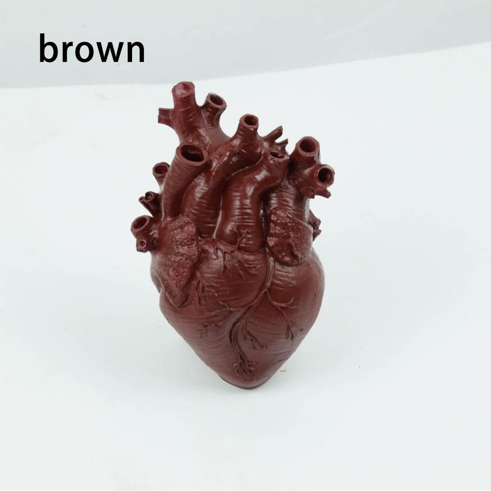 Simulation Heart Vase Flowerpot Resin Ornament Arts And Crafts Originality Home Desktop Flower Arrangement Decoration Gift