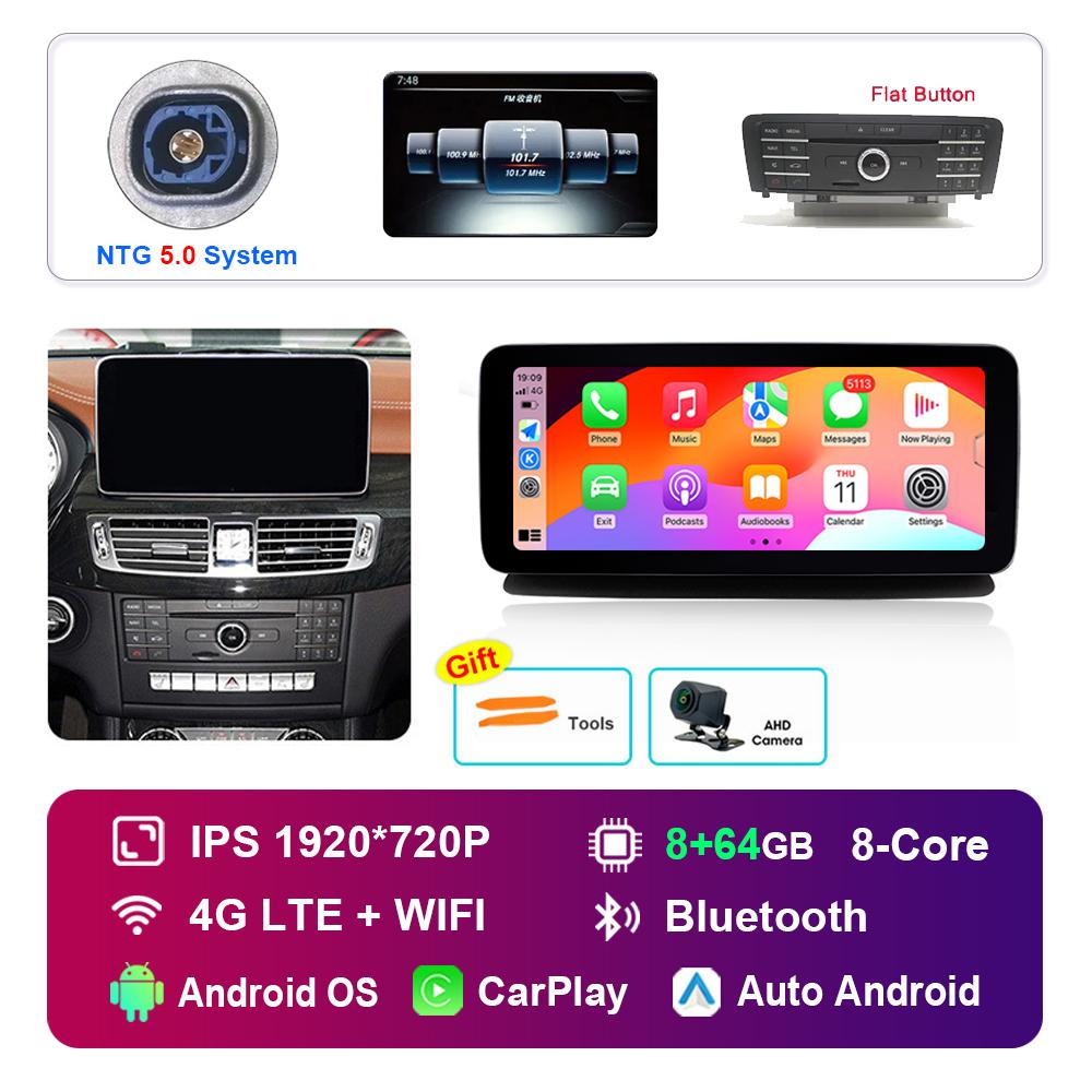 12.3 Inch Android Car Radio Multimedia Player for Mercedes Benz CLS W218 2010 - 2013 NTG 4.5 5.0 System GPS HD Touch Screen
