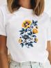 Tee Sweet Trend Flower Cute Clothes Clothing for Unisex Female Casual Top Short SleeveGraphic Tees Playeras De mujeres