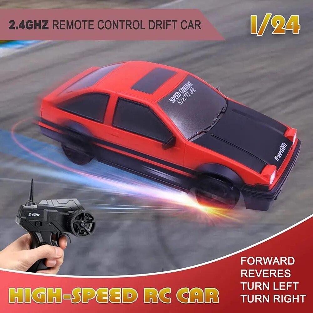2.4G Drift Rc Car 4WD High Speed RC Drift Car Toy Remote Control GTR Model AE86 Vehicle Toys for Children Gifts
