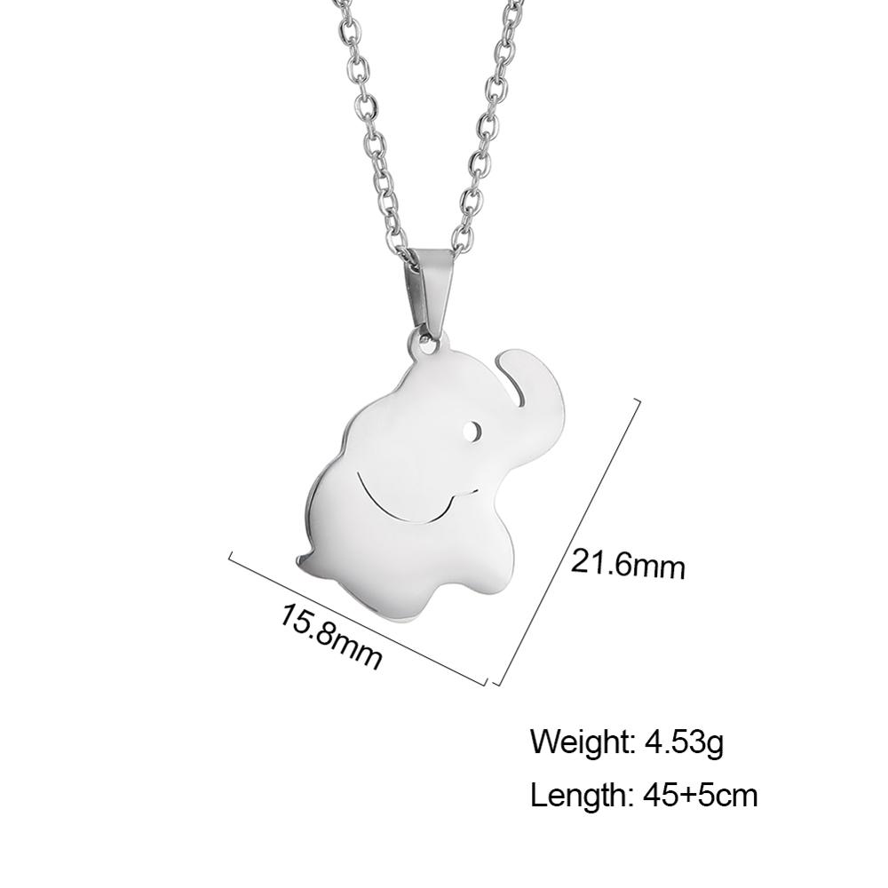 Cazador Stainless Steel Animal Pendant Necklace Cute Cat Dog Pet Whale Elephant Fish Penguin Necklaces Jewelry Gift for Women