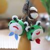 Plush Frog Plush Keyring Stuffed Doll Red Scarf Frog Plush Pendant   School Bag Pendant