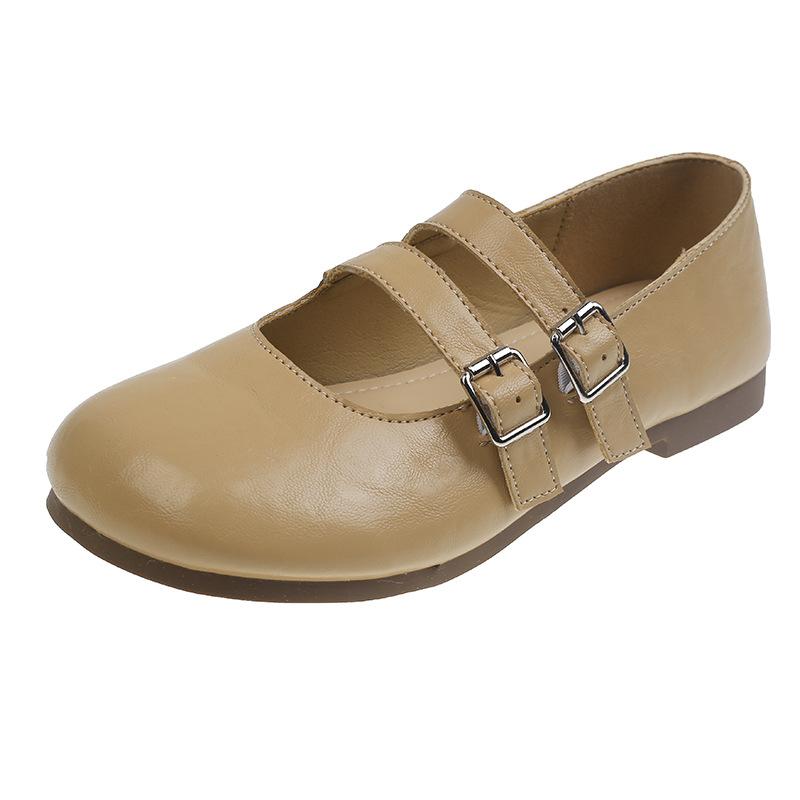 Spring 2025 New Fashion Versatile Mary Jane Single Shoes Flat Baotou Lazy Mary Jane Single Shoes Outer Wear