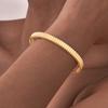 Stainless Steel Bangle Bracelet Women,18k IP Gold Plated Waterproof Minimalist Designer Inspired Jewelry Gift
