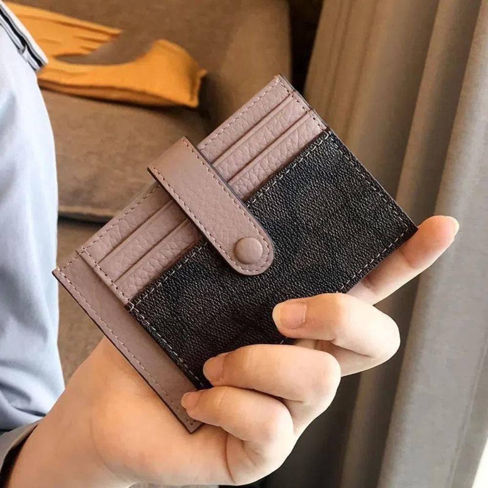 Monogram Ultra-thin Ins Style Card Holder Fashion Mini Short Envelope For Women Appliques Card&ID Wallet Credit Card Purse