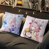 Genshin Impact Kissenbezug Toon Geschenk Kissenbezug Schlafzimmer Zuhause Sofa Stuhl Sitz Dekor Kissenbezug