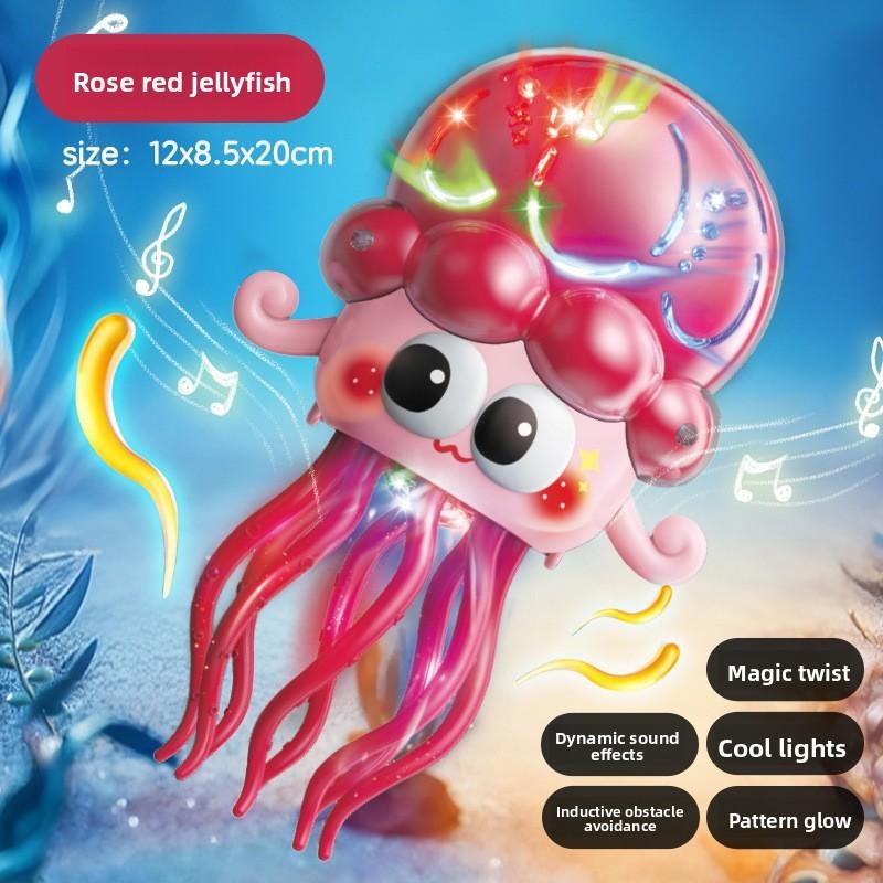 Electric Musical Lightup Jellyfish Toy For Kids With Obstacle Avoidance And Interactive Features