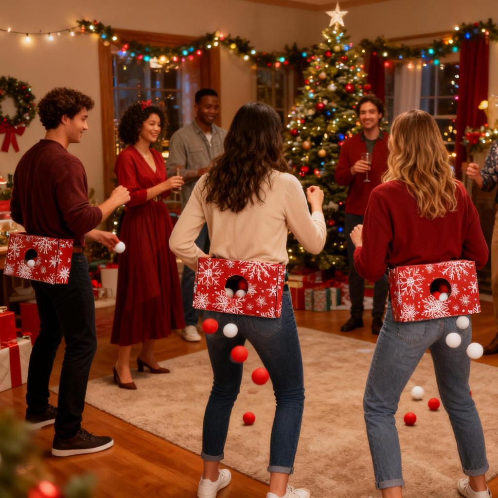 Weihnachtsparty-Schaukelspiel-Set: Einfach um die Hüfte hängen! Kreatives Weihnachtsparty-Schüttelspiel für Jungen und Mädchen zum Erntedankfest.