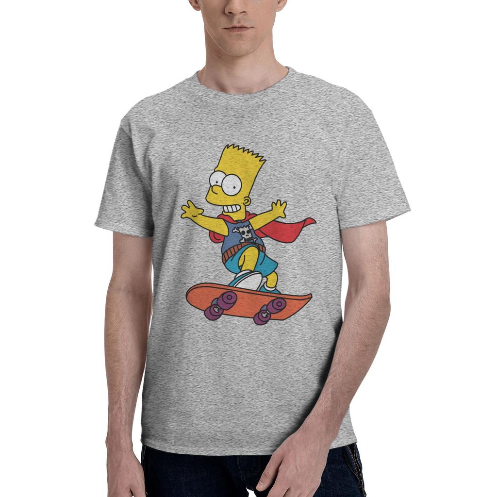 202526 Summer Disney Simpson Family Printed Pure Cotton Tshirt Fashionable Loose Casual Shortsleeved Unisplish