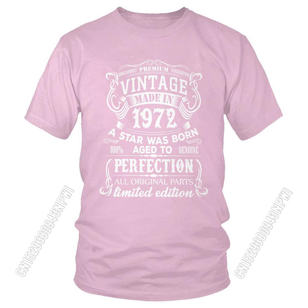 T-Shirt Men Short Sleeve T Shirt 100% Cotton Coupe Ample Idéal Comme Cadeau D'anniversaire Collection Été 1972 Custom Gift