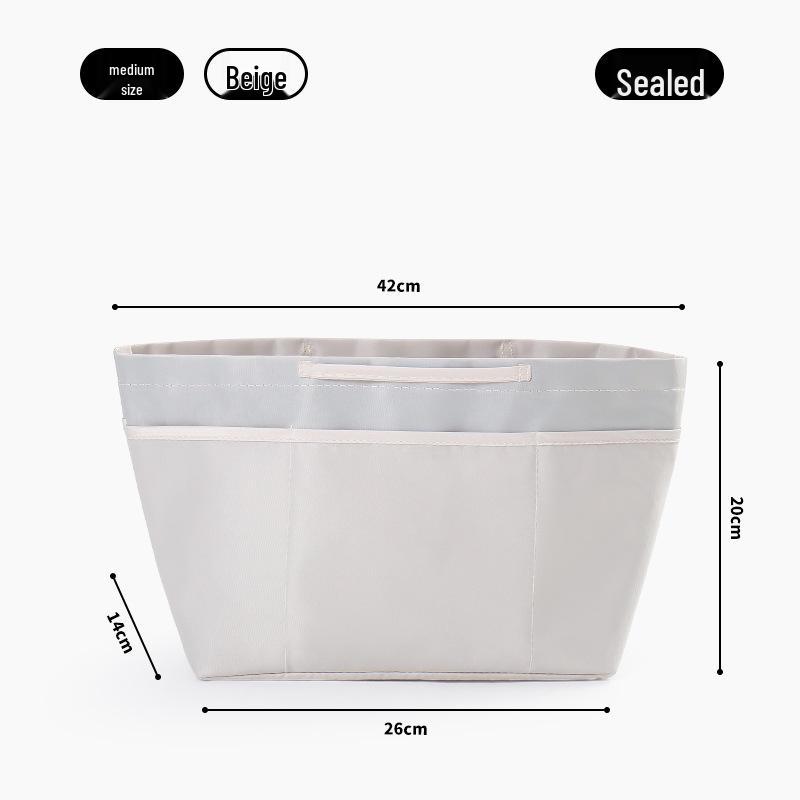 Ultralight Anti-theft Handbag Organizer with Zippered Inner Lining and Cosmetic Support