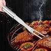 Barbecue Carving Fork Cooking Fork Steak Clamp Picnic Fork Stainless Steel BBQ Serving Grill Meat Roasting Grilling Fork