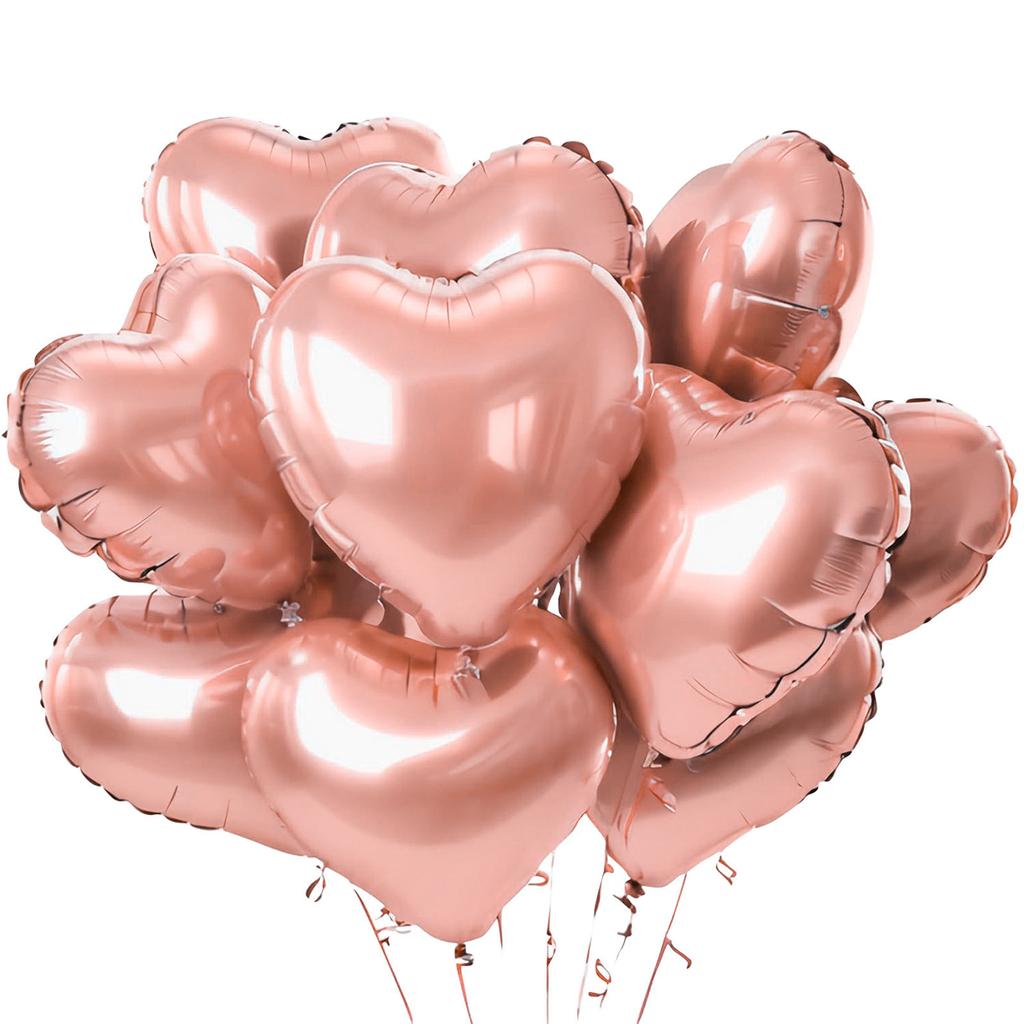 10Pcs 18inch Love Heart Shape Foil Balloons Wedding Decoration Birthday Party Gift Home Room Decor DIY Aluminum Air Balls