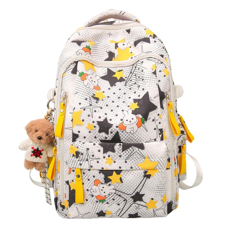 Studentský školní batoh s hvězdným potiskem Dámský batoh s velkou kapacitou