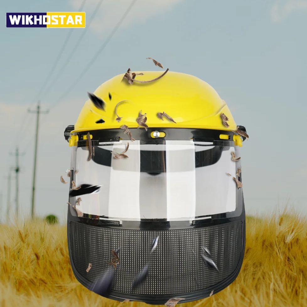 Head Mounted Lawn Mower Protective Mask Explosion Proof Steel Wire Mesh Mask Stone And Sawdust Proof Lawn Mower Face Mask