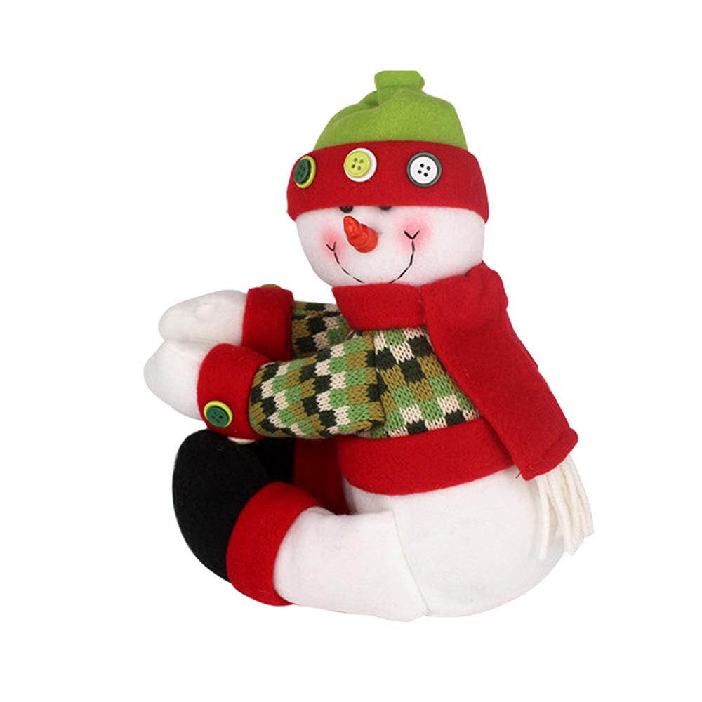 

Christmas Tree Ornaments Knitted Tree Top Star Santa Claus Snowman Christmas Home Decor