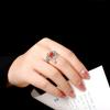 Adjustable Vintage Oxidized Double Fish Kiss Ring Women Minimalist Elegant Open Band Statement Jewelry