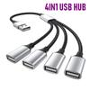 USB Type C HUB Extensions 4 Ports USB Cable Splitter OTG High Speed Transfer Adapter Portable Converter For PC Computer Laptops