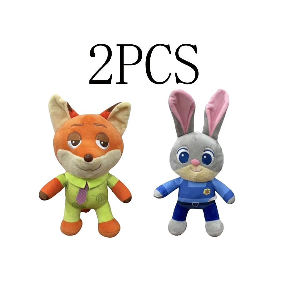 ***High Quality  Nick Wilde Judy Hopps Plushies Stuffed Anime Fox Rabbit Plush Toy Lovely Children's Room Decor Xmas Gifts