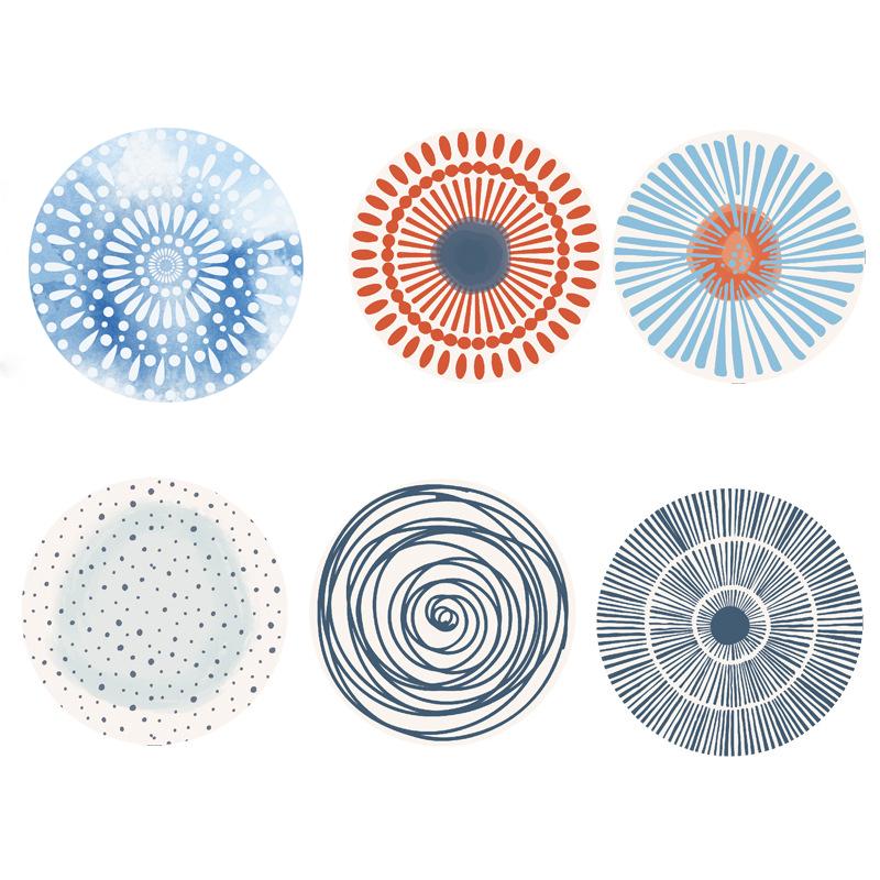 

10*10 см эстетические круглые подставки широкое применение ПВХ защитный коврик несмываемый термостойкий коврик для декоративных столовых принадлежностей