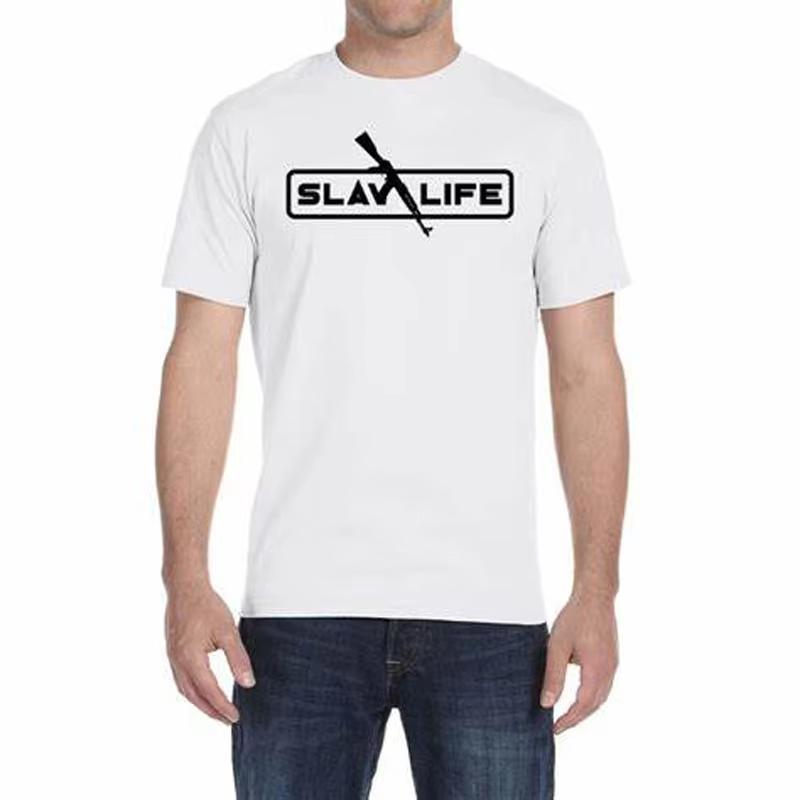 New Fashion Slav Life T-Shirt 100% Cotton O-Neck Summer Short Sleeve Casual Mens T-shirt