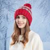 Winter Coldproof Warm Knitted Hat Ear Protection Hat Women's Fur Ball Wool Hat